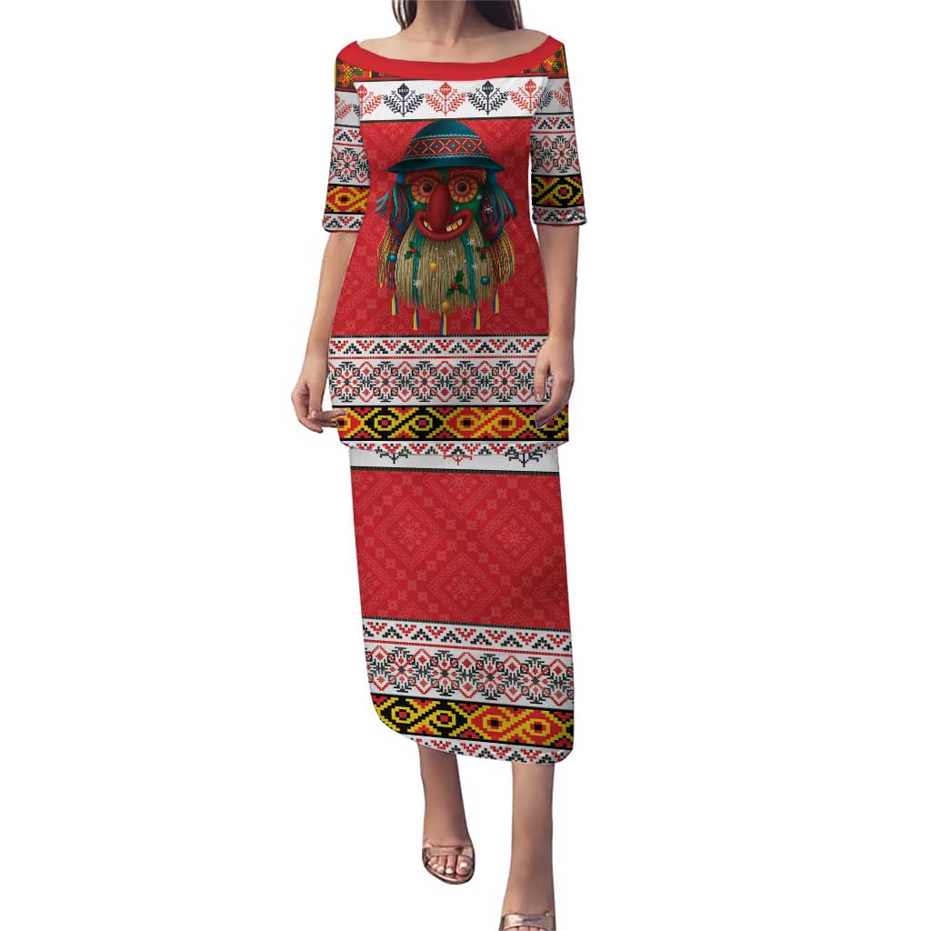 Personalized Romania Christmas Puletasi Romanian Folk Mask - Wonder Print Shop