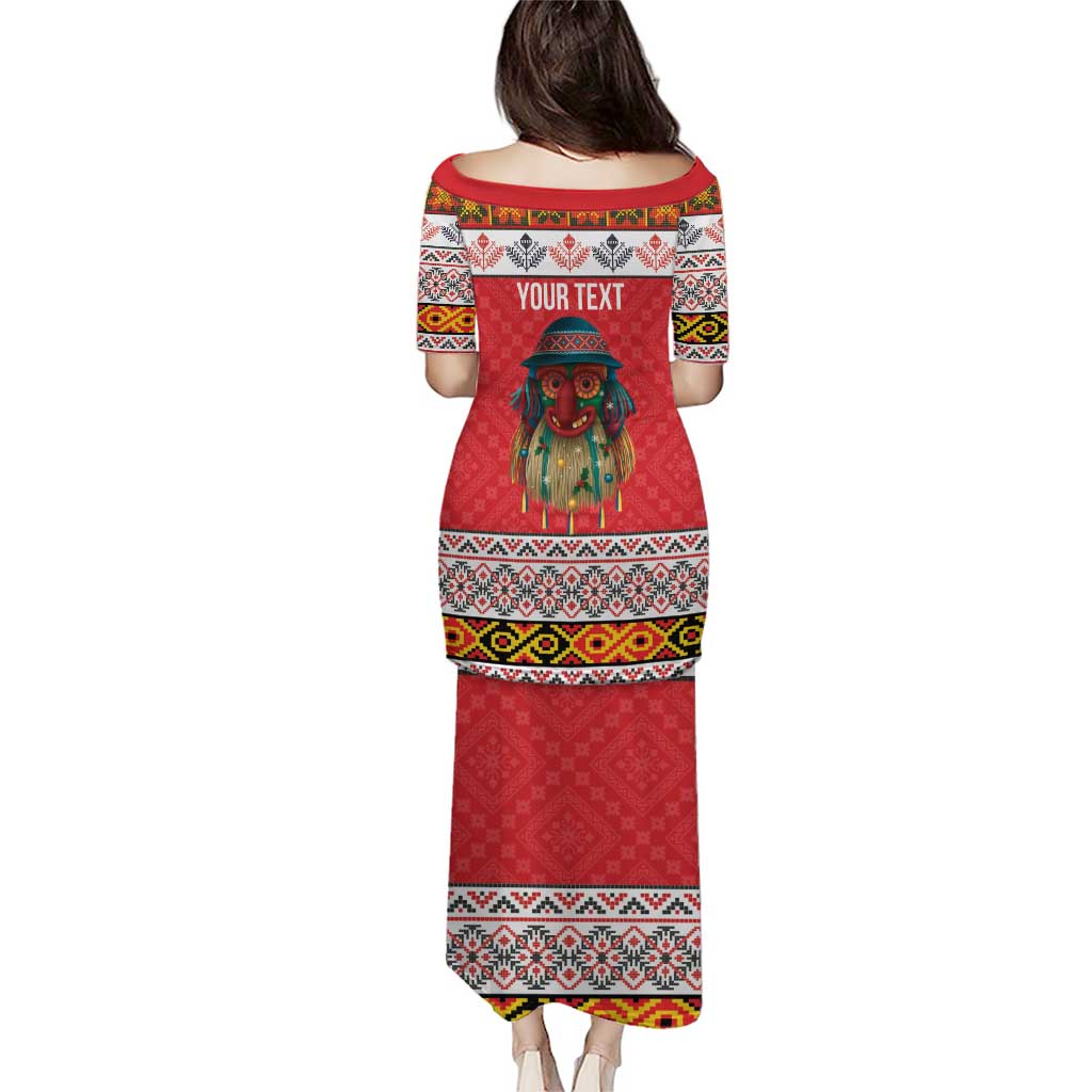 Personalized Romania Christmas Puletasi Romanian Folk Mask - Wonder Print Shop