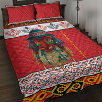 Personalized Romania Christmas Quilt Bed Set Romanian Folk Mask - Wonder Print Shop