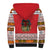 Personalized Romania Christmas Sherpa Hoodie Romanian Folk Mask - Wonder Print Shop