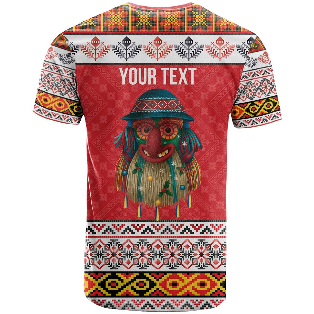 Personalized Romania Christmas T Shirt Romanian Folk Mask - Wonder Print Shop