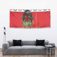 Personalized Romania Christmas Tapestry Romanian Folk Mask - Wonder Print Shop