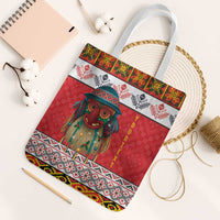 Personalized Romania Christmas Tote Bag Romanian Folk Mask - Wonder Print Shop
