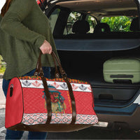 Personalized Romania Christmas Travel Bag Romanian Folk Mask - Wonder Print Shop