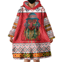 Personalized Romania Christmas Wearable Blanket Hoodie Romanian Folk Mask - Wonder Print Shop
