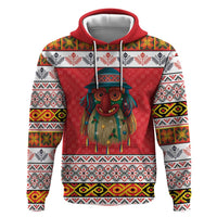 Personalized Romania Christmas Zip Hoodie Romanian Folk Mask - Wonder Print Shop