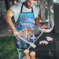 Greece Athens Apron Viola Odorata with Emblem Design - Wonder Print Shop