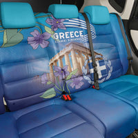 Greece Athens Back Car Seat Cover Viola Odorata with Emblem Design - Wonder Print Shop