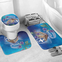 Greece Athens Bathroom Set Viola Odorata with Emblem Design - Wonder Print Shop