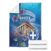 Greece Athens Blanket Viola Odorata with Emblem Design - Wonder Print Shop