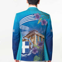 Greece Athens Blazer Viola Odorata with Emblem Design - Wonder Print Shop
