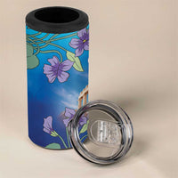 Greece Athens 4 in 1 Can Cooler Tumbler Viola Odorata with Emblem Design - Wonder Print Shop