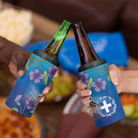 Greece Athens 4 in 1 Can Cooler Tumbler Viola Odorata with Emblem Design - Wonder Print Shop