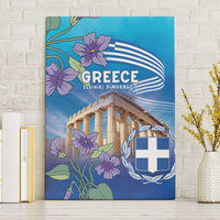 Greece Athens Canvas Wall Art Viola Odorata with Emblem Design - Wonder Print Shop