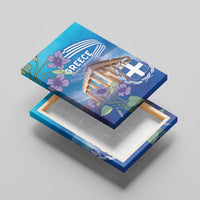 Greece Athens Canvas Wall Art Viola Odorata with Emblem Design - Wonder Print Shop