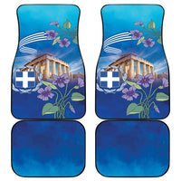 Greece Athens Car Mats Viola Odorata with Emblem Design - Wonder Print Shop