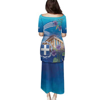 Greece Athens Family Matching Puletasi and Hawaiian Shirt Viola Odorata with Emblem Design - Wonder Print Shop