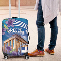 Greece Athens Luggage Cover Viola Odorata with Emblem Design - Wonder Print Shop