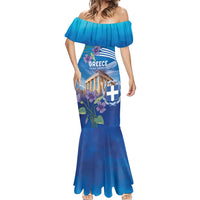 Greece Athens Mermaid Dress Viola Odorata with Emblem Design - Wonder Print Shop