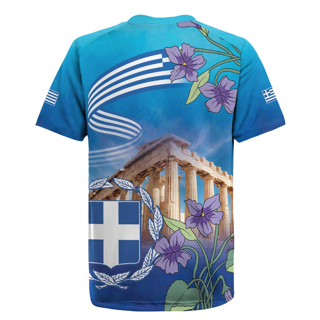 Greece Athens Rugby Jersey Viola Odorata with Emblem Design - Wonder Print Shop
