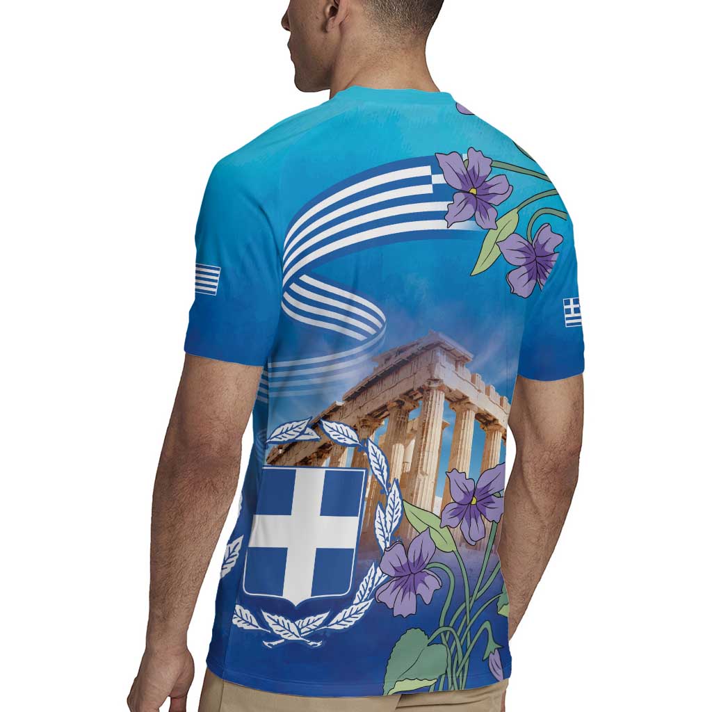 Greece Athens Rugby Jersey Viola Odorata with Emblem Design - Wonder Print Shop
