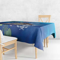 Greece Athens Tablecloth Viola Odorata with Emblem Design - Wonder Print Shop