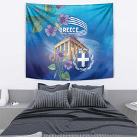 Greece Athens Tapestry Viola Odorata with Emblem Design - Wonder Print Shop