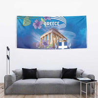 Greece Athens Tapestry Viola Odorata with Emblem Design - Wonder Print Shop