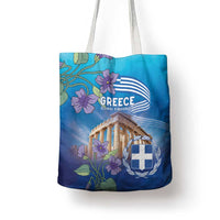 Greece Athens Tote Bag Viola Odorata with Emblem Design - Wonder Print Shop