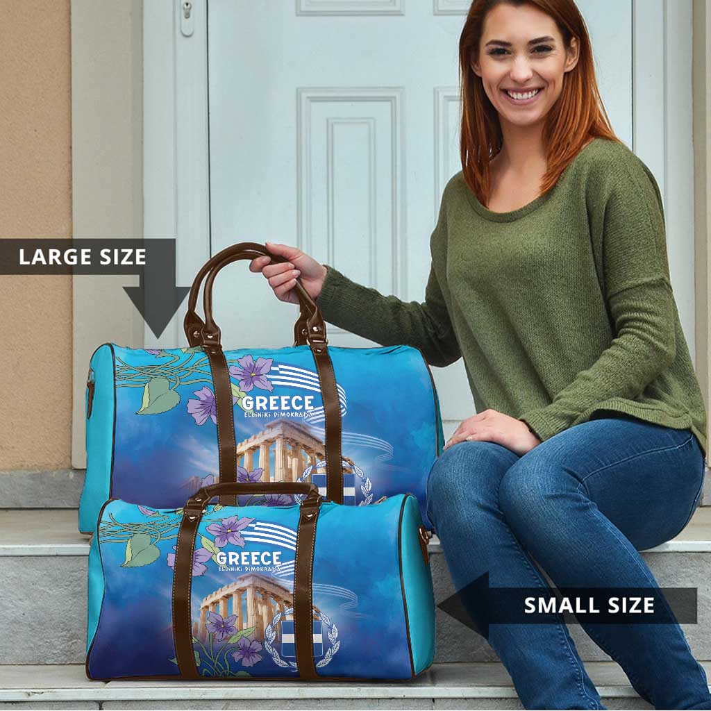 Greece Athens Travel Bag Viola Odorata with Emblem Design - Wonder Print Shop