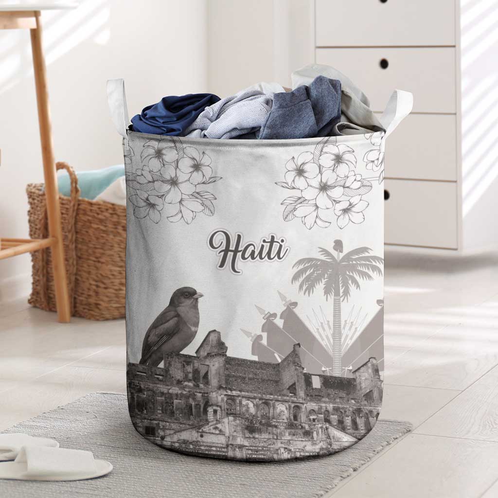 Haiti Citadelle Laferriere Laundry Basket Hispaniolan Trogon and Plumeria - Wonder Print Shop