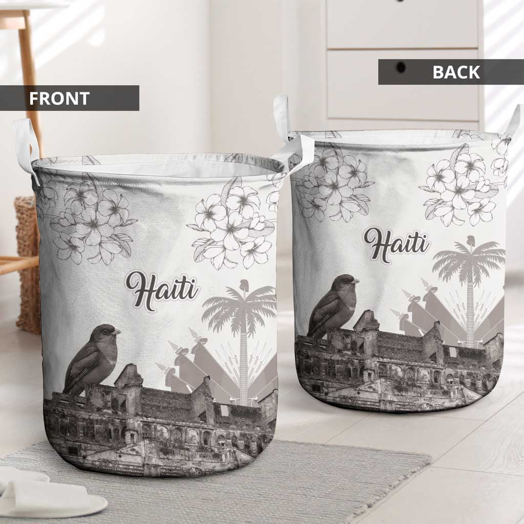 Haiti Citadelle Laferriere Laundry Basket Hispaniolan Trogon and Plumeria - Wonder Print Shop