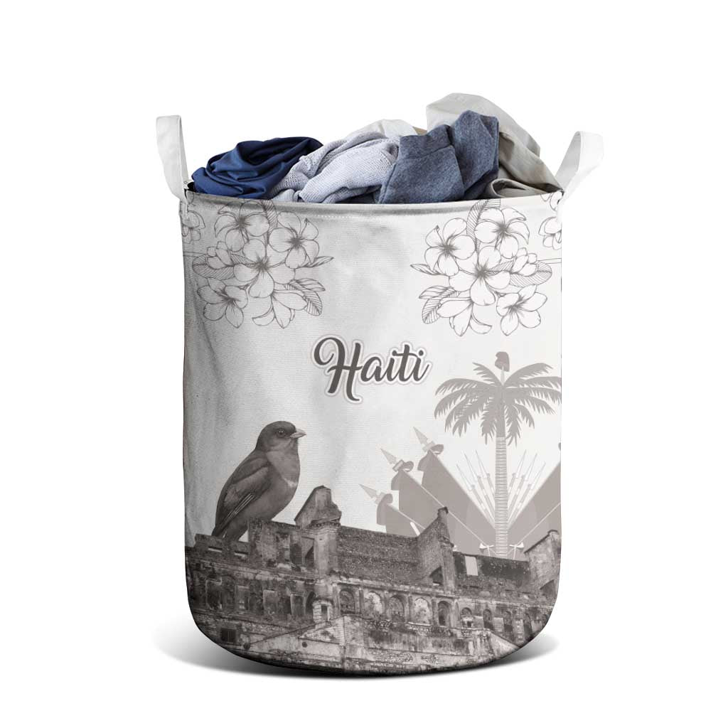 Haiti Citadelle Laferriere Laundry Basket Hispaniolan Trogon and Plumeria - Wonder Print Shop