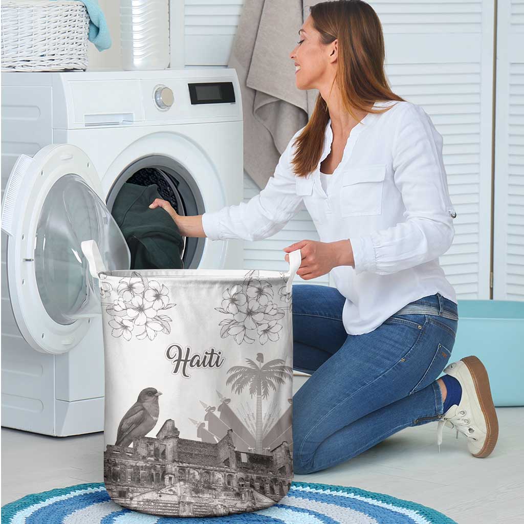 Haiti Citadelle Laferriere Laundry Basket Hispaniolan Trogon and Plumeria - Wonder Print Shop