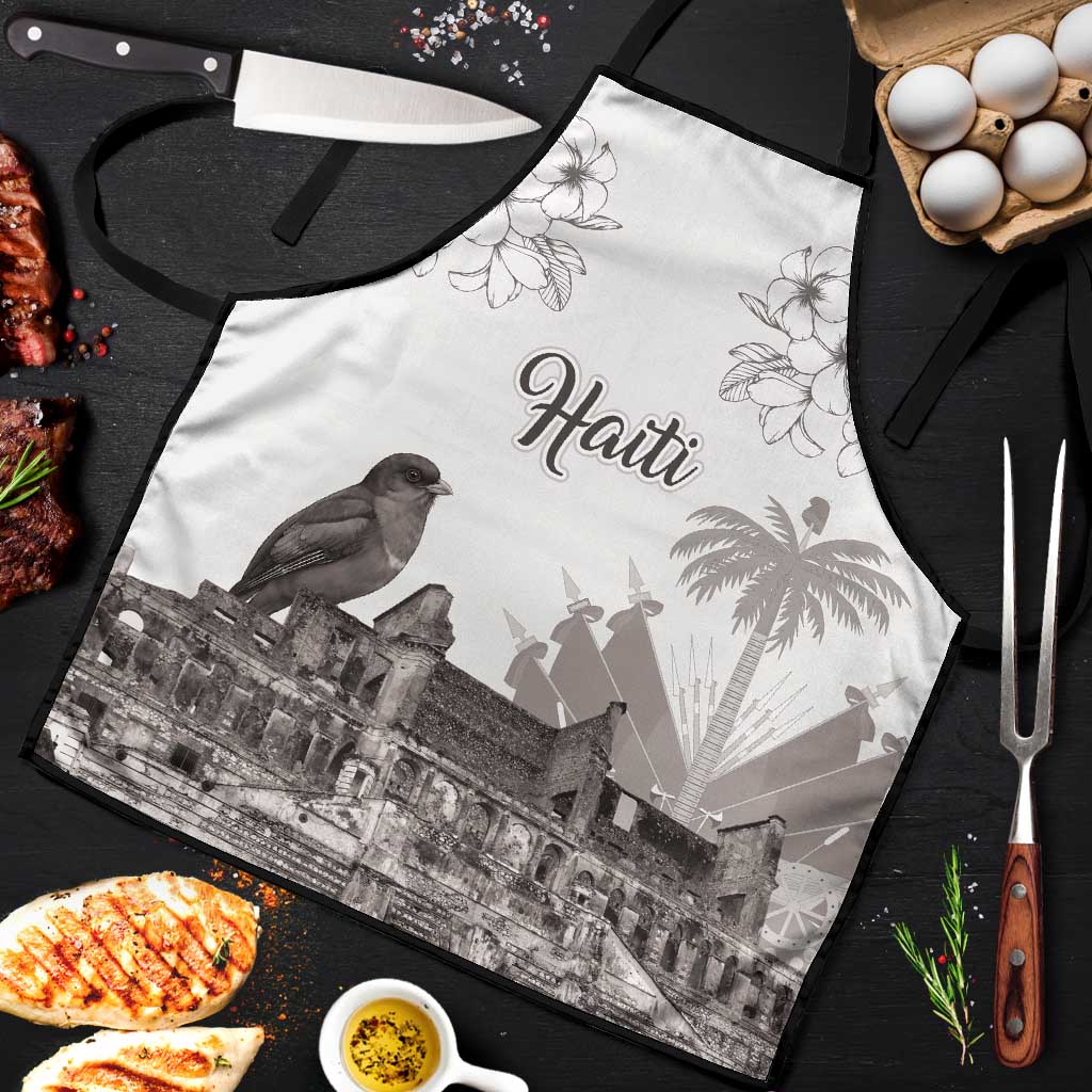 Haiti Citadelle Laferriere Apron Hispaniolan Trogon and Plumeria - Wonder Print Shop