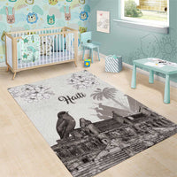 Haiti Citadelle Laferriere Area Rug Hispaniolan Trogon and Plumeria - Wonder Print Shop
