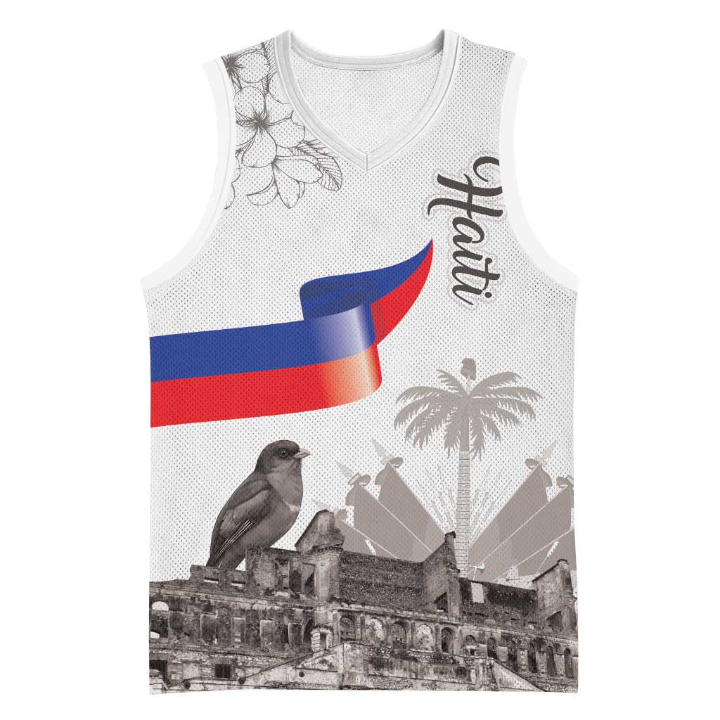 Haiti Citadelle Laferriere Basketball Jersey Hispaniolan Trogon and Plumeria - Wonder Print Shop