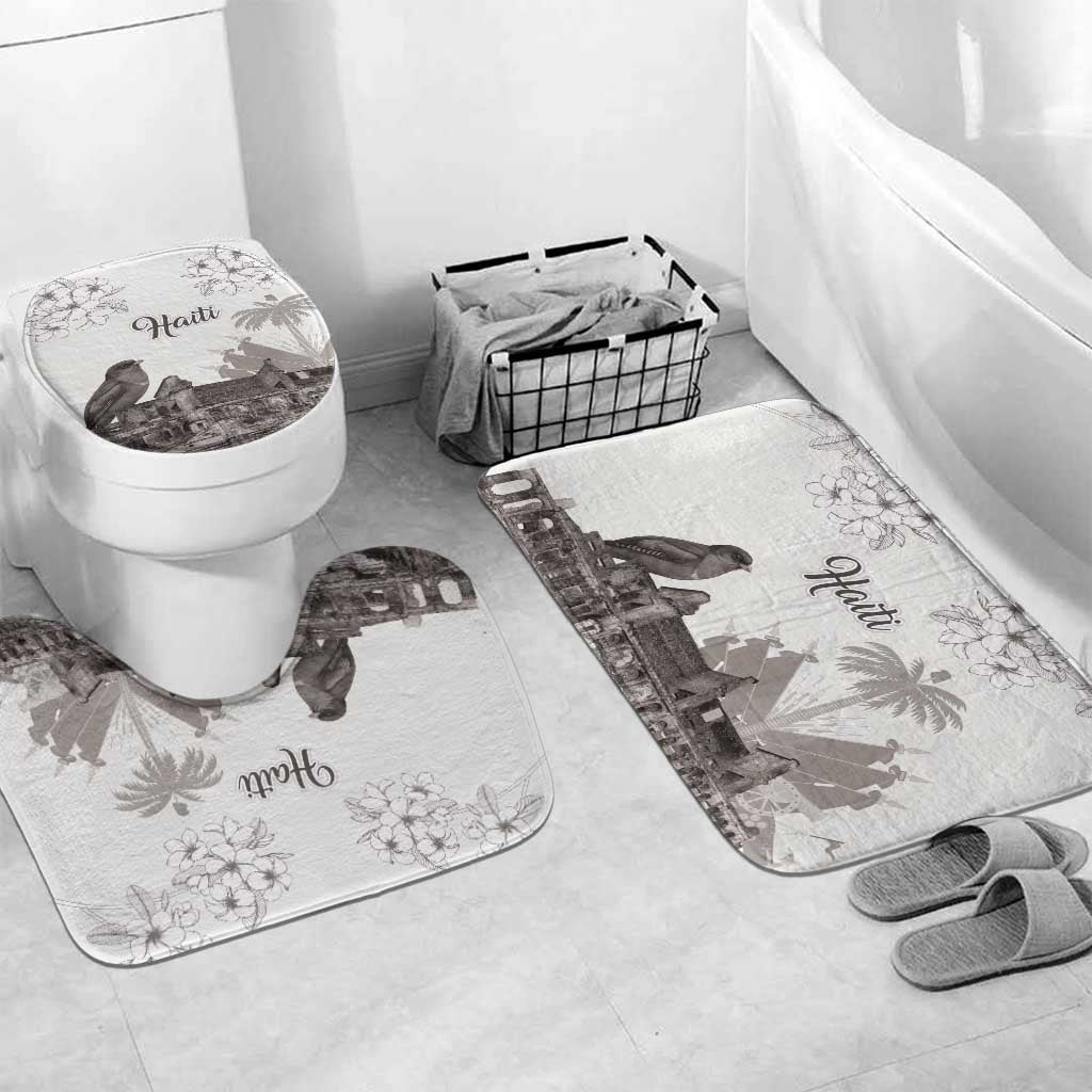 Haiti Citadelle Laferriere Bathroom Set Hispaniolan Trogon and Plumeria - Wonder Print Shop