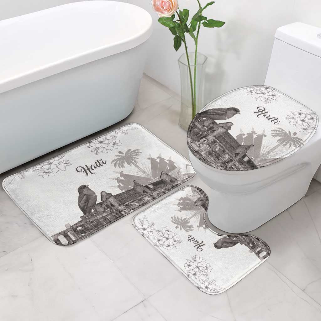 Haiti Citadelle Laferriere Bathroom Set Hispaniolan Trogon and Plumeria - Wonder Print Shop