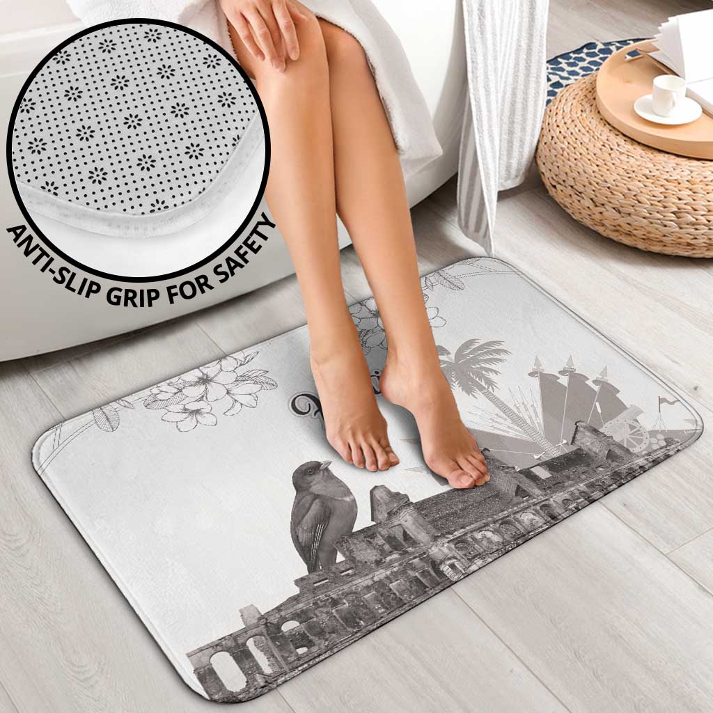 Haiti Citadelle Laferriere Bathroom Set Hispaniolan Trogon and Plumeria - Wonder Print Shop