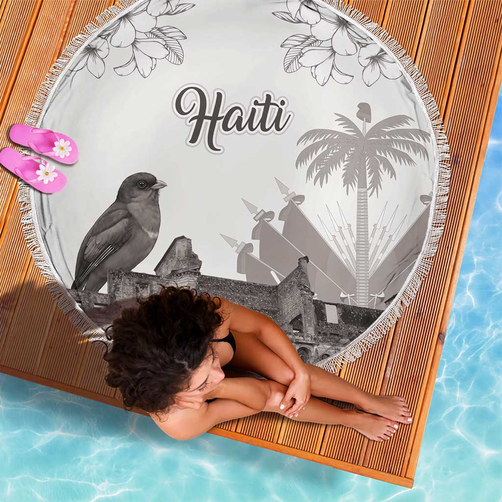 Haiti Citadelle Laferriere Beach Blanket Hispaniolan Trogon and Plumeria - Wonder Print Shop