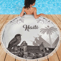 Haiti Citadelle Laferriere Beach Blanket Hispaniolan Trogon and Plumeria - Wonder Print Shop