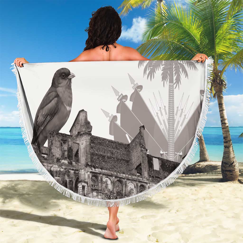 Haiti Citadelle Laferriere Beach Blanket Hispaniolan Trogon and Plumeria - Wonder Print Shop