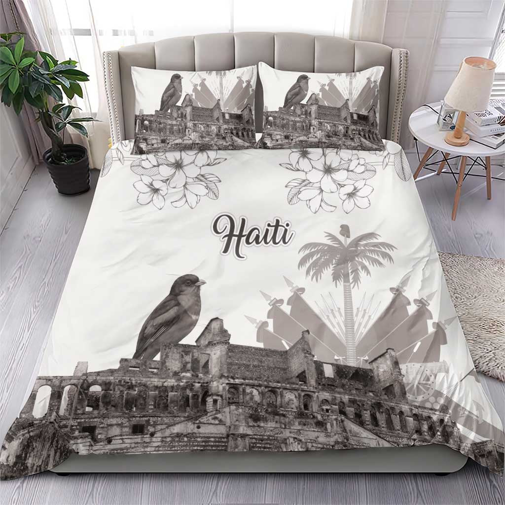 Haiti Citadelle Laferriere Bedding Set Hispaniolan Trogon and Plumeria - Wonder Print Shop