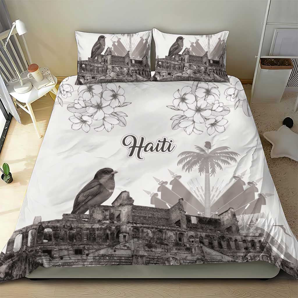 Haiti Citadelle Laferriere Bedding Set Hispaniolan Trogon and Plumeria - Wonder Print Shop