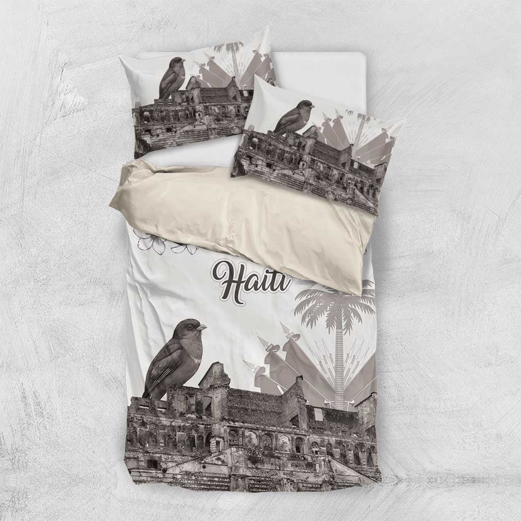 Haiti Citadelle Laferriere Bedding Set Hispaniolan Trogon and Plumeria - Wonder Print Shop