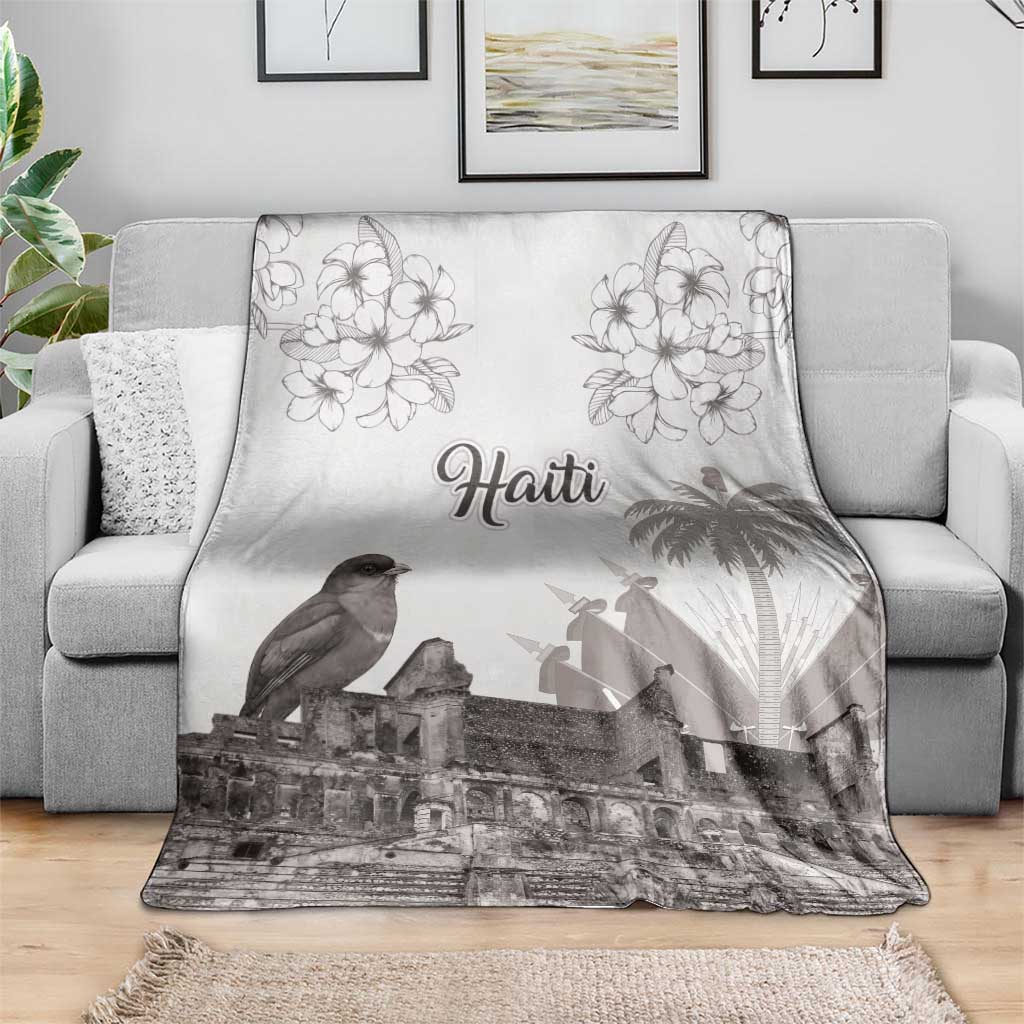 Haiti Citadelle Laferriere Blanket Hispaniolan Trogon and Plumeria - Wonder Print Shop