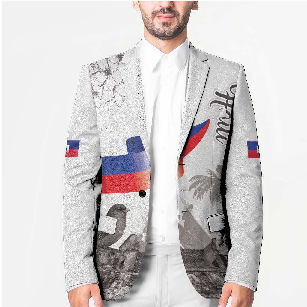 Haiti Citadelle Laferriere Blazer Hispaniolan Trogon and Plumeria - Wonder Print Shop