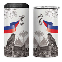 Haiti Citadelle Laferriere 4 in 1 Can Cooler Tumbler Hispaniolan Trogon and Plumeria - Wonder Print Shop