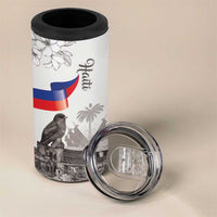 Haiti Citadelle Laferriere 4 in 1 Can Cooler Tumbler Hispaniolan Trogon and Plumeria - Wonder Print Shop